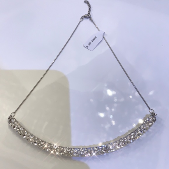 Acrylic Choker Necklace Embellished With Genuine “Crystal Stone Elements” New! - Picture 2 of 9